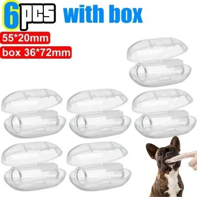 Uplifted Finds Silicone Soft Pet Finger Cuff Toothbrush Fleet 6 Pcs With Box