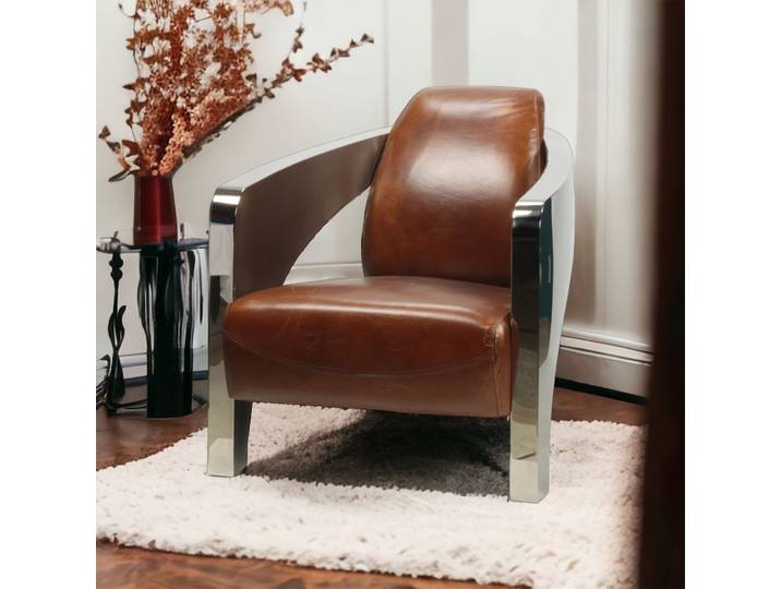 Fauteuil Aviateur Le Rutilant en Cuir - Cigare