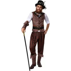 tectake® Herrenkostüm Steampunk Abenteurer