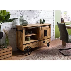 Serviertisch Mango 120x45x85 natur lackiert RAILWAY #197