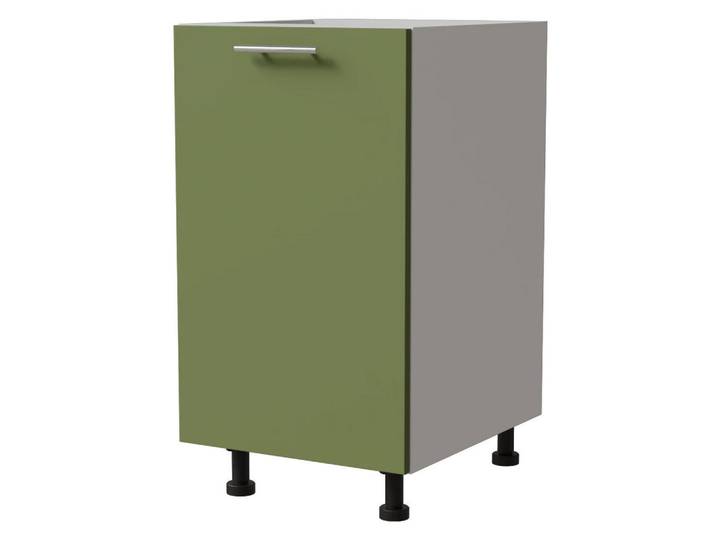 Feldmann-Wohnen Unterschrank D1D/45 Brerra 45 / 50 / 82 cm, Grün, Weiß, 45x82x50 cm, Küchen, Küchenmöbel, Küchenschränke, Küchenunterschränke