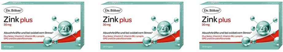 Dr. Böhm Zink plus 30 mg 3x30stk