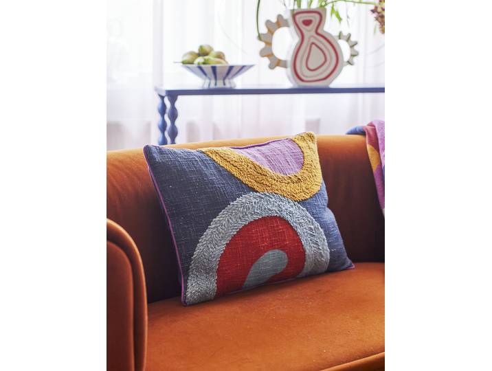 Coussin décoratif Polivia Multicolore 35 x 50cm Coton
