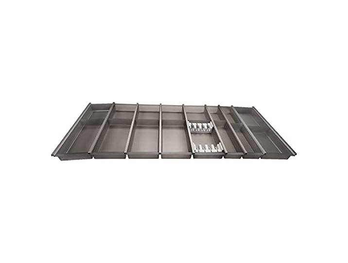SOTECH 120er Cuisio Besteckeinsatz graphit transluzent mit Messerblock Besteckkasten Schubladeneinsatz von SOTECH