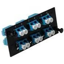 Molex LC Duplex 12 Fiber adapter plate, Singlemode OS2, Server Zubehör, Schwarz, Blau
