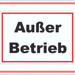 HB-Druck Außer Betrieb Aufkleber A6 (105x148mm)