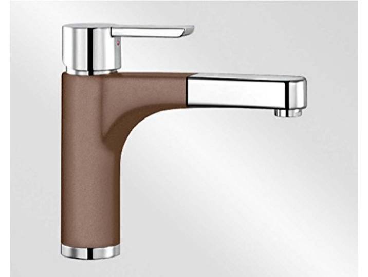 BLANCO 521721 PYLOS-S, Küchenarmatur, SILGRANIT-Look zweifarbig Muskat/Chrom, Hochdruck
