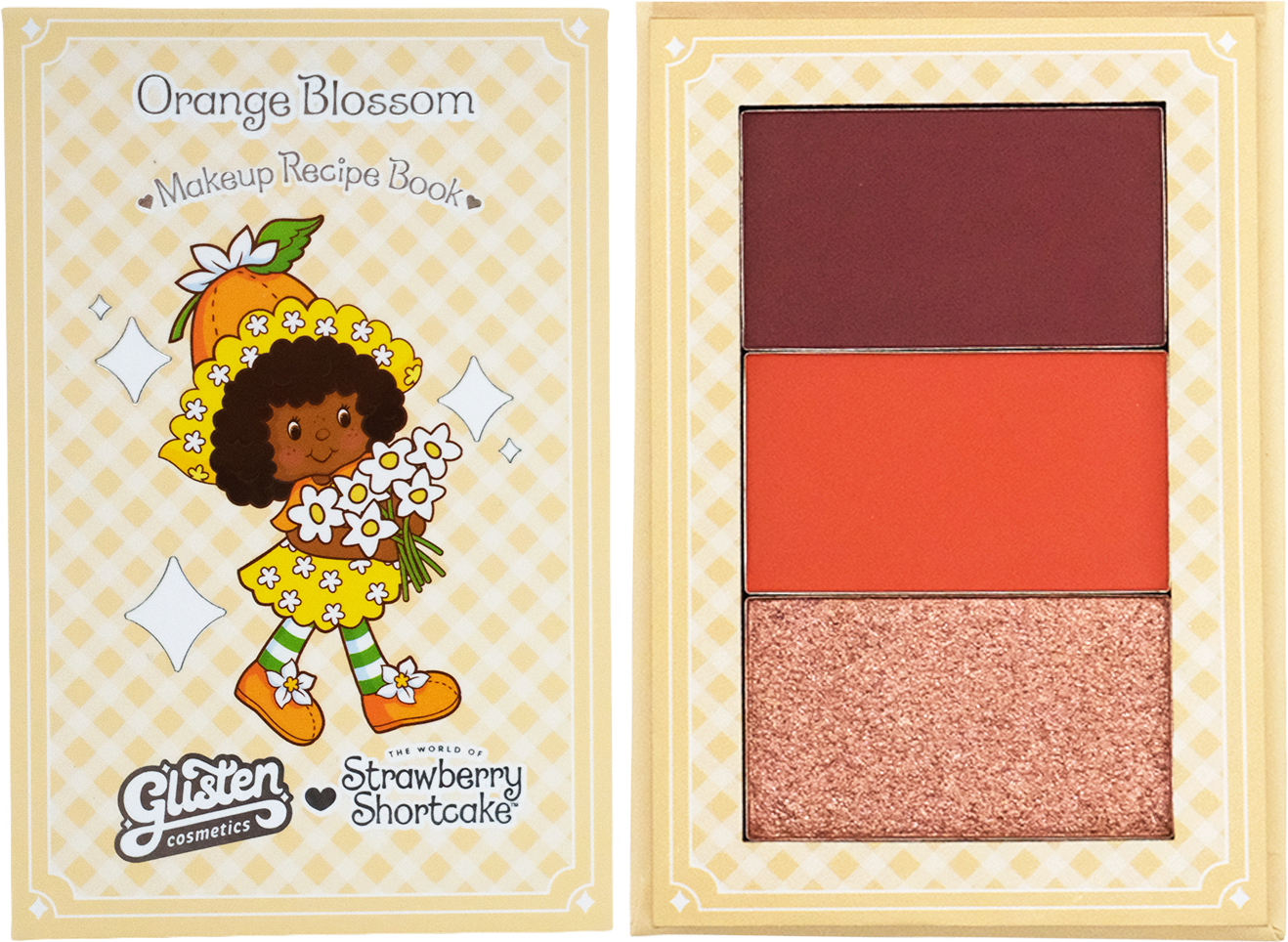 Orange Blossom Blush & Eyeshadow Palette - Strawberry Shortcake X Glisten Cosmetics