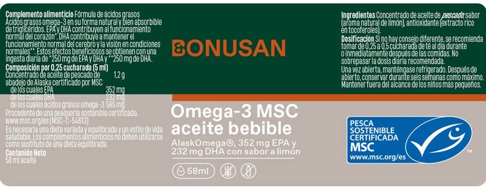 Bonusan Omega-3 Msc Aceite Bebible 58 ml