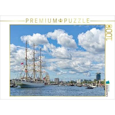 CALVENDO Puzzle Die 'Dar Mlodziezy', ein Segelschulschiff für angehende Offiziere der Handelsmarine | 1000 Teile Lege-Größe 64x48cm Foto-Puzzle für gl