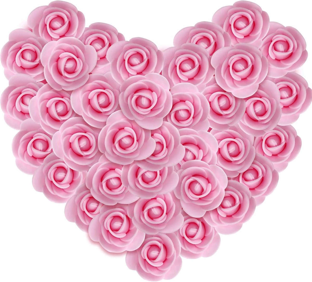 144 Mini Schuimrozen Kunstbloemen voor Knutselen en Decoratie Lichtroze