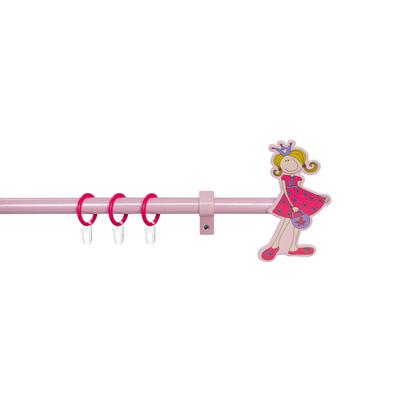 Gardinenstange GOOD LIFE "Prinzessin", pink (pink, rosé), Ø:16mm, Metall, Gardinenstangen, pink-rosé