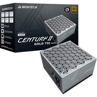 MONTECH CENTURY II 750, PC-Netzteil silber, 1x 12-Pin High Power GPU, 4x PCIe, Kabelmanagement, 750 Watt