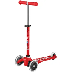 micro Scooter mini deluxe LED, rot