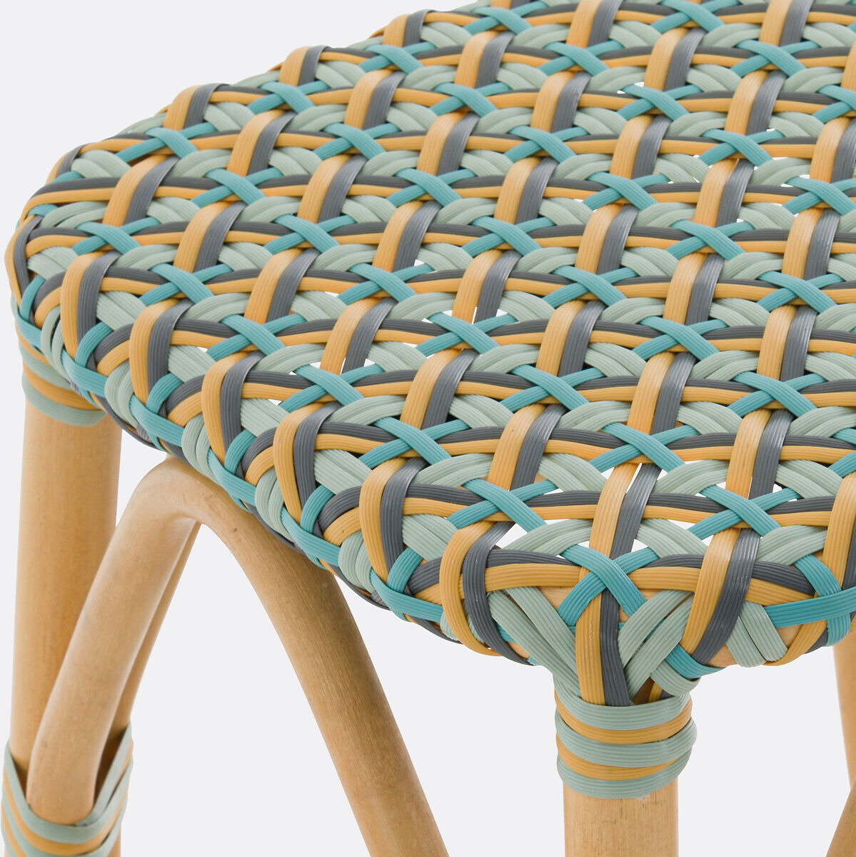 LA REDOUTE INTERIEURS Tabouret de bar, en canne de rotin et résine tressée, hauteur 66 cm, MUSETTE