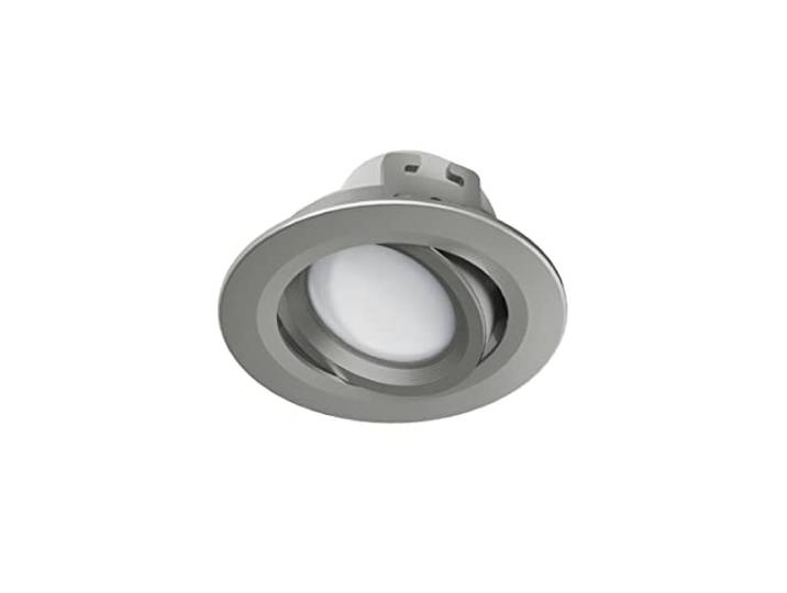 WLAN LED-Einbauspot, 5W, per Sprache/App steuern, verstellbar, Satin-Nickel