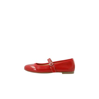 Ballerina CA'SHOTT "Ca'Shott Ballet flats CASELVIRA", Damen, Gr. 38, Normalschaft, rot, Obermaterial: 100% Leder, Schuhe Ballerina
