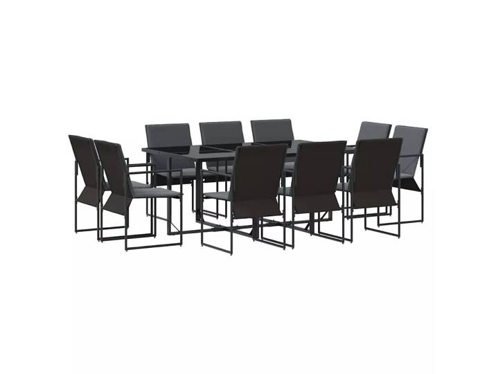VidaXL - Garten-essbereich stahl, One Size, Schwarz