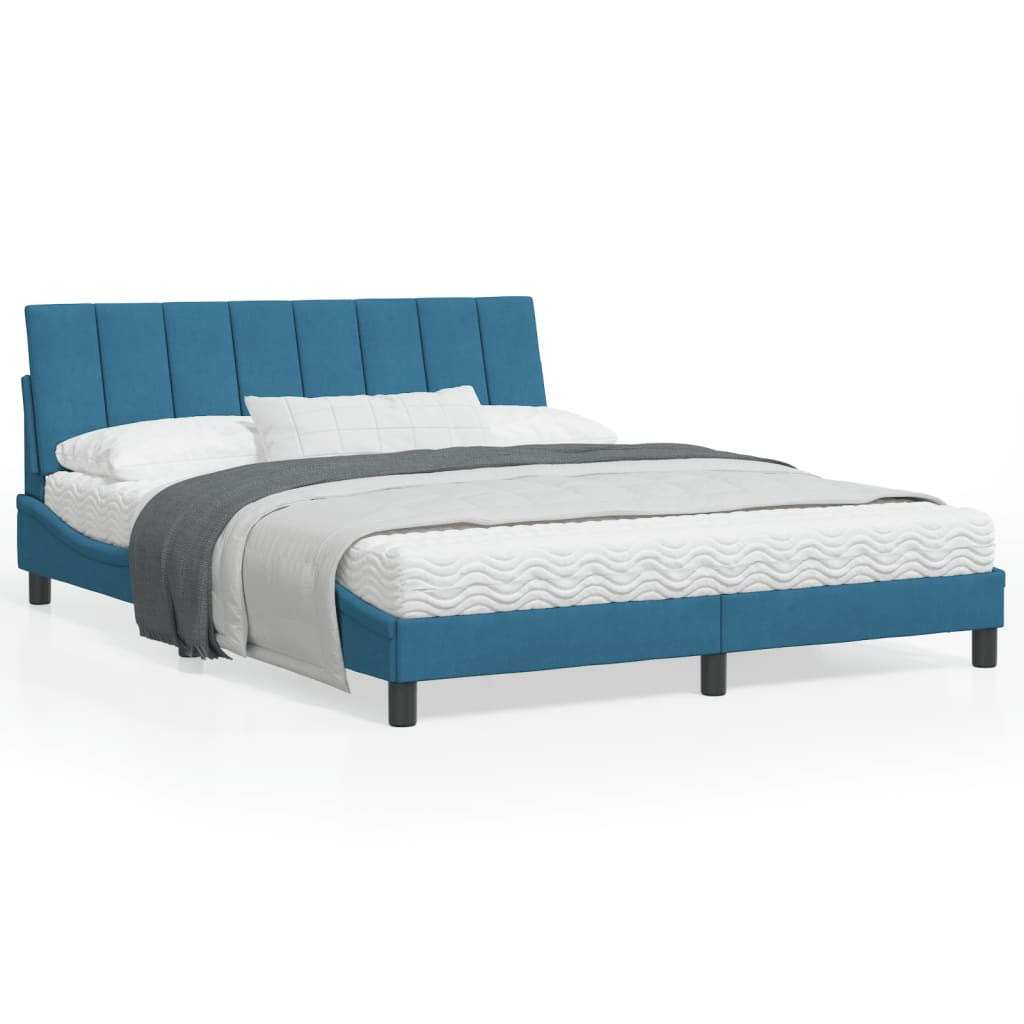 Prolenta Bedframe met LED-verlichting en USB-oplaadpoort, Gestoffeerd, 160 x 200 cm