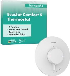 Hansgrohe Ecostat Comfort S thermostaatkraan inbouwmodel met 1 aansluiting matwit