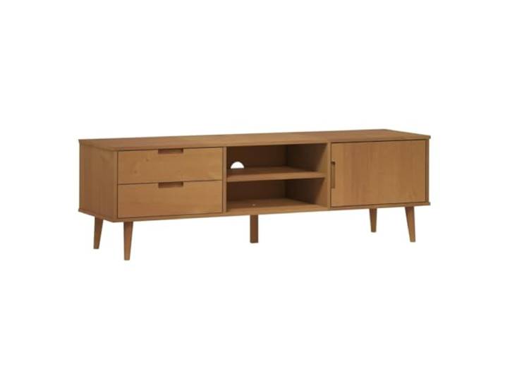 vidaXL TV-Schrank MOLDE Braun 158x40x49 cm Massivholz Kiefer