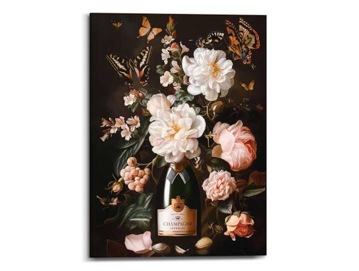 REINDERS Leinwandbild, Blumenfest, Wohnzimmer, Wandbild, Deko Poster, Wanddeko, Leinwand, Rosa, 70 x 50