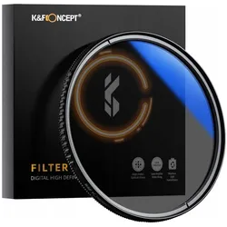 K&F Concept filter Cpl polarizing filter K & f Hd Mc Slim C 82mm (82 mm, Polarisationsfilter), Objektivfilter, Schwarz
