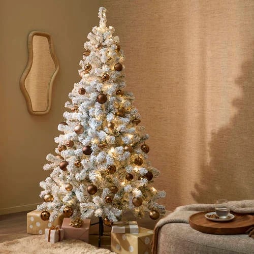 Nova Belle Verlichte besneeuwde kerstboom Nordic Pine H 185 x B 109 cm