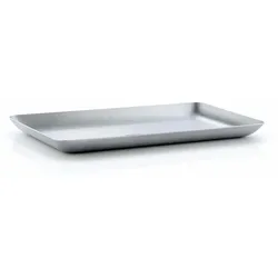 Blomus Basic Tablett, Snackstablett, Beilagenplatte, Platte, Edelstahl, 13 x 22 cm, 63611