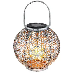 Globo 36741 Solarleuchte Metall Silberfarben, 1Xled Solarleuchte Metall Silberfarben, Led