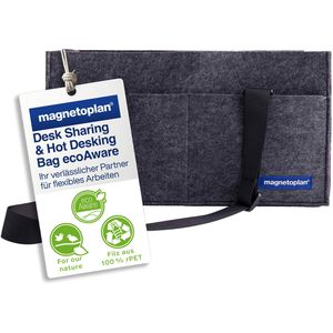 Magnetoplan Laptoptasche Desk Sharing, 11126, anthrazit, 100% recycelter Filz, bis 14 Zoll