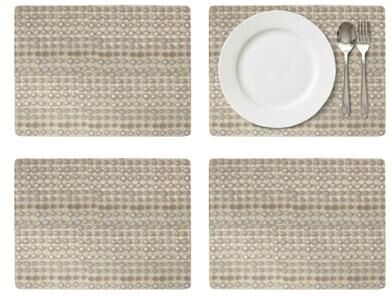 Pimpernel Pure Cork Backed Placemats Woven Heat Stain Resistant Lacquered - 11.7 in x 15.7 in