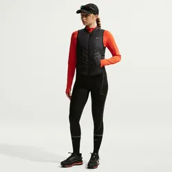 NIKE Tempo Repel Warm Laufweste Damen 010 - black/reflective silv S