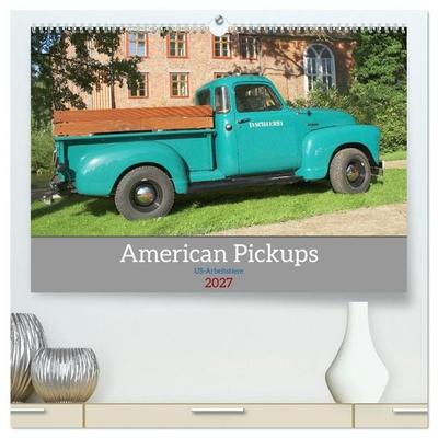 American Pickups US-Arbeitstiere (hochwertiger Premium Wandkalender 2027 DIN A2 quer), Kunstdruck in Hochglanz