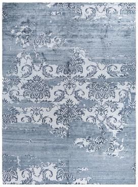 Overton "Modern One-of-a-Kind Hand-Knotted Area Rug - Gray, 9' 2"" x 12' 0"" - 9' 2"" x 12' 0"""