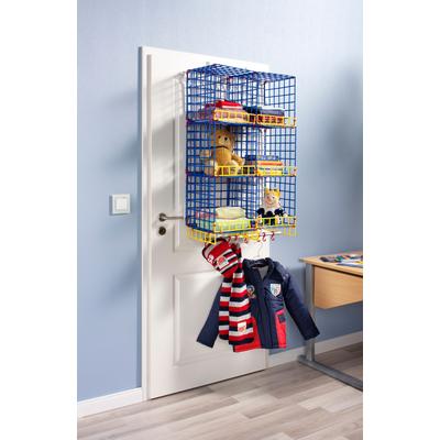 Wandregal RUCO, bunt (blau, gelb, rot), B:60cm H:95cm T:30cm, Kunststoff, Regale, Wandregal, Kunststoff, inkl. 12 Haken
