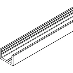 HAWA, Profil + Stange, Boden-/Wandprofil zu Festverglasung
