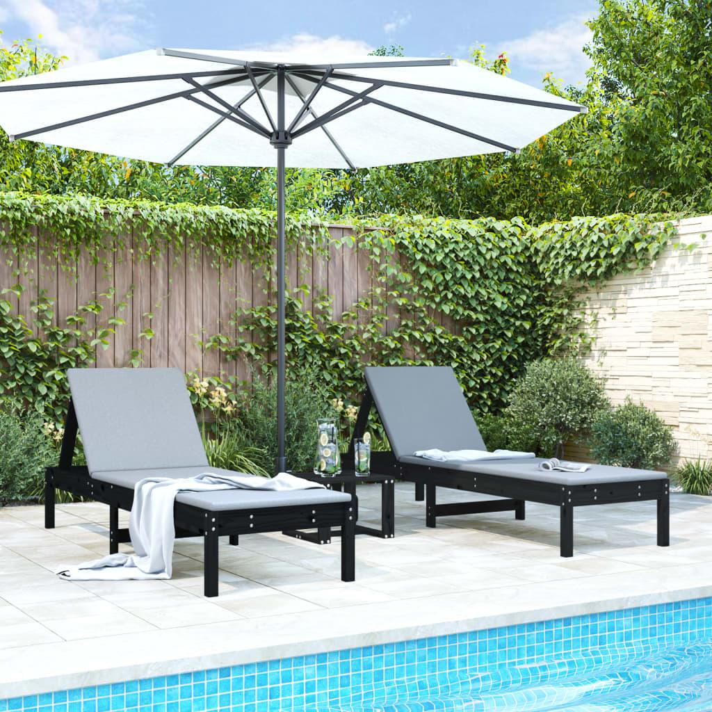 Holz-Loungestuhl - Gartenstuhl - Verstellbarer Stuhl - Outdoor-Stuhl - Massives Kiefernholz - Design mit Wasserdurchlässigkeit