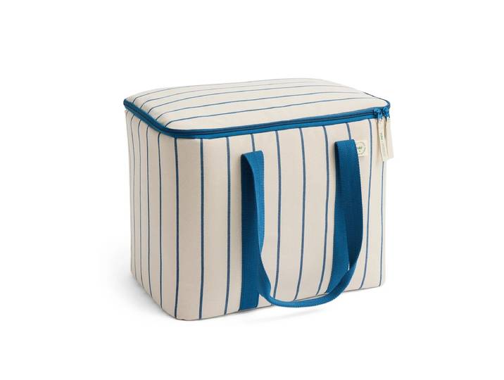 HAY - Outdoor Market Kühltasche M, beige mit blauen Streifen