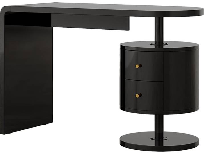 Schminktisch Vicco Lara Schwarz Hochglanz 120 cm ohne Spiegel, Model 50185
