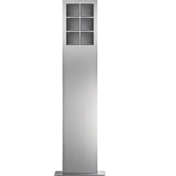 Hager modular Standsäulen 6/2 Edelstahl matt