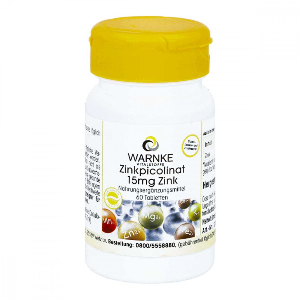Warnke Vitalstoffe GmbH Zinkpicolinat 15 mg Zink Tabletten 12427873