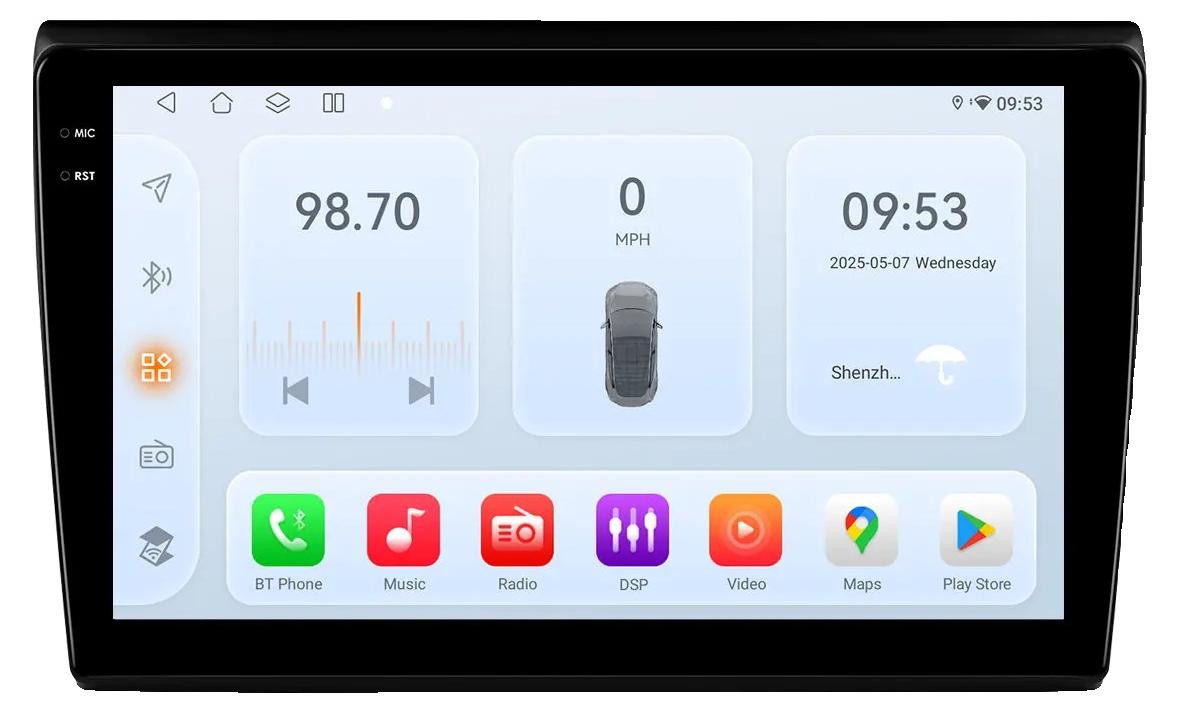 AIPRO Autoradio met navigatiesysteem, spraakbediening en achteruitrijcamera QS8 voor Fiat Bravo (2007-2012)