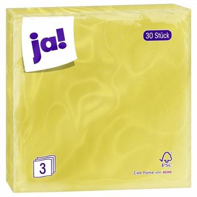 Ja! servietten gelb, 30er33cm