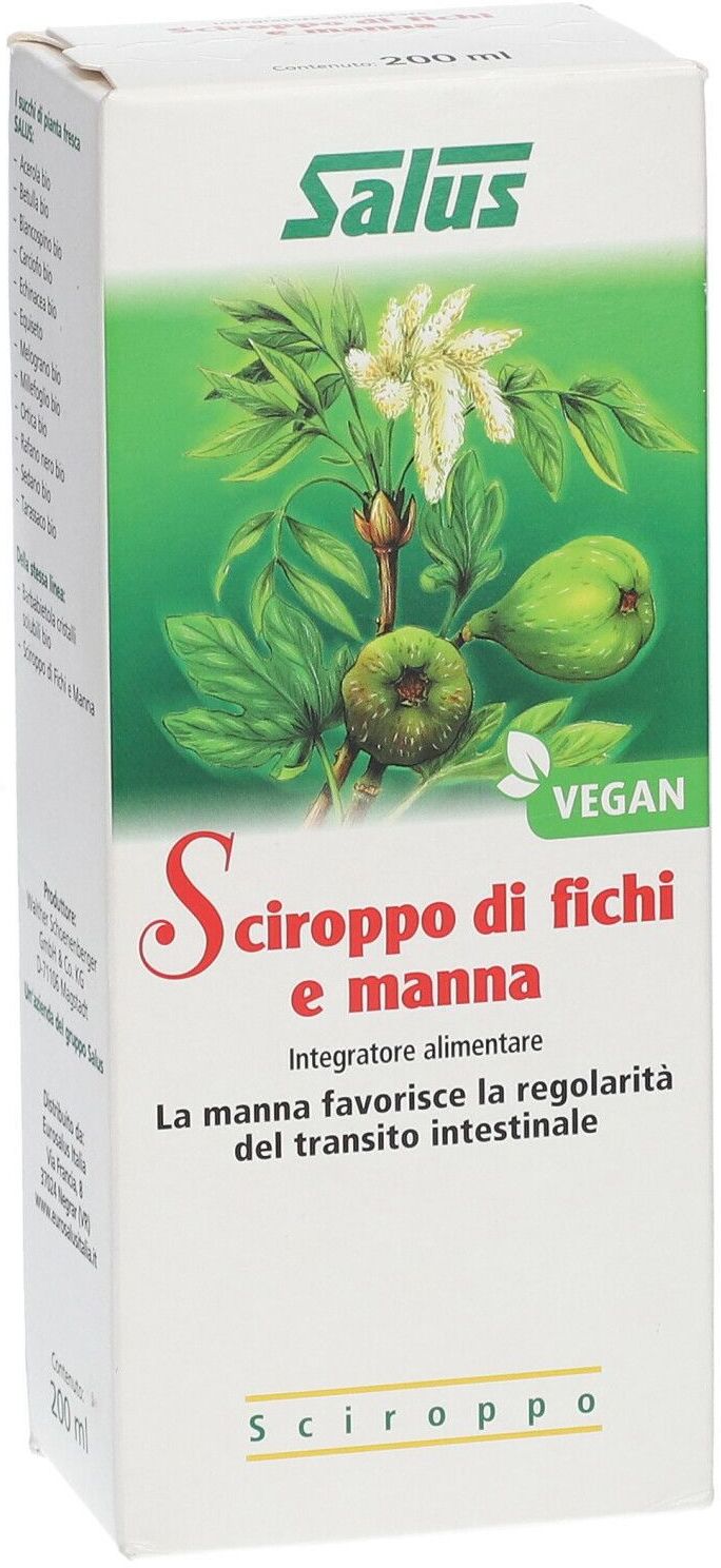 SALUS HAUS Gmbh & Co KG SALUS Sciroppo Fichi e Manna, Integratore Naturale, 200 ml, Regolarità Intestinale