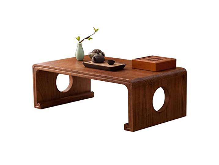 Beistelltisch, Couchtisch, moderner niedriger Tisch, kleiner Teetisch Holz-Erkerfenstertisch, Balkon, kleiner Couchtisch, mehrere Größen(60x40cm)