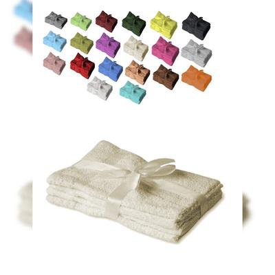 EXKLUSIV HEIMTEXTIL Gästehandtuch 4er Set 30 x 50 cm Naturweiss