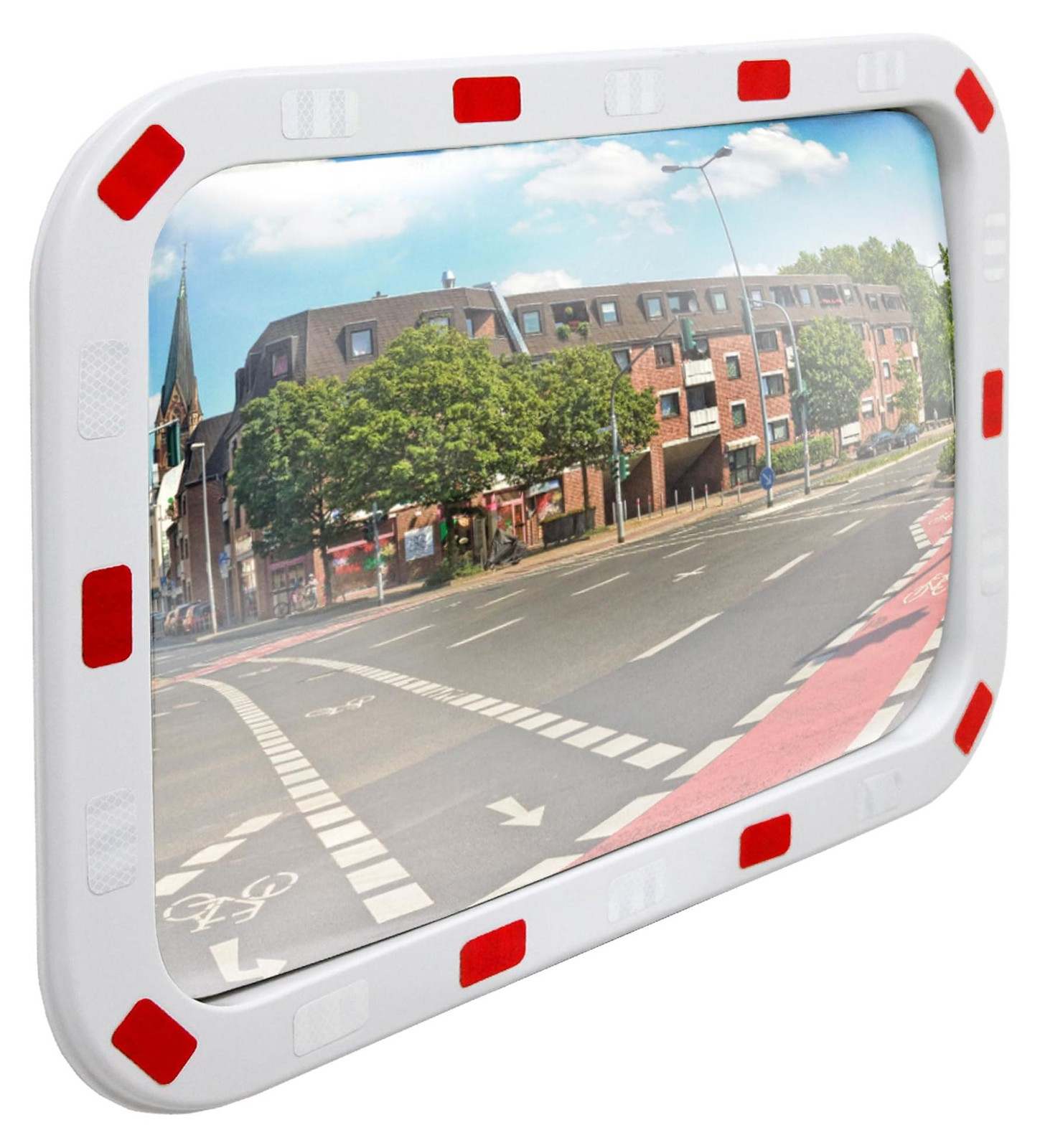 Dripio Convex Verkeerspiegel met reflectoren en bevestigingsbeugel, 40 x 60 cm