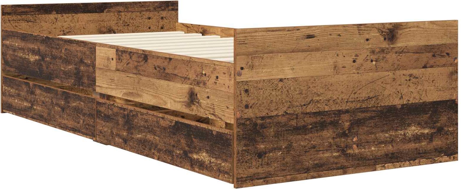 vidaXL Cadre de lit Bois ancien Bois d'ingénierie