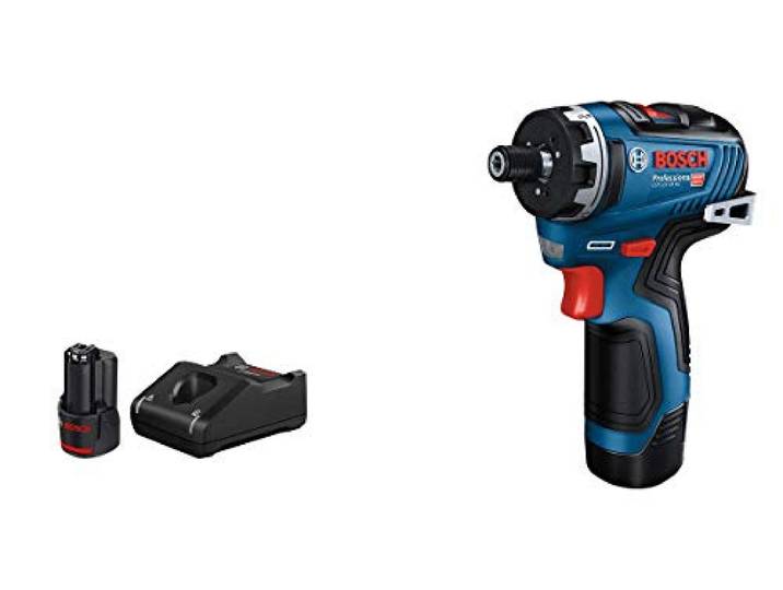 Bosch Professional 12V System perceuse-visseuse sans-fil GSR 12V-35 HX (avec 2 batteries GBA 12V 3.0Ah\, chargeur rapide GAL 12V-40\, calage L-BOXX\, 1 clip de ceinture\, 1 porte-embout)